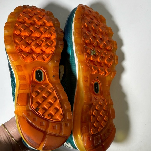Nike Air Max Mens Miami Dolphins Aqua Orange Vintage Size 7.5 - Picture 12 of 16